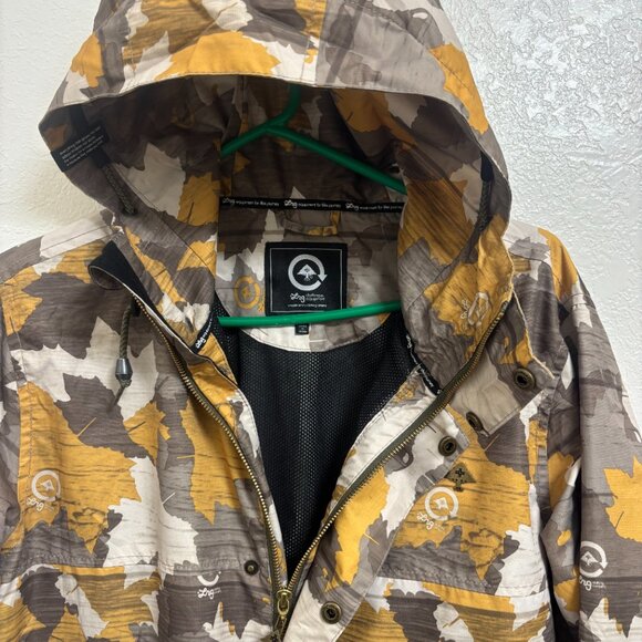 LRG Lifted research Group leaf camo hooded windbreaker jacket Small brown - Picture 4 of 5